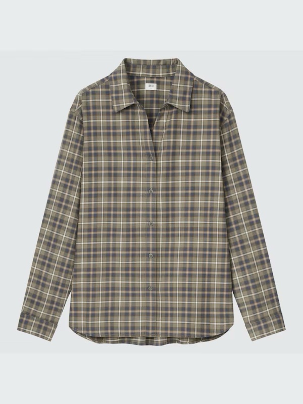 (NWT) Uniqlo - Light Flannel Checked Long Sleeve Shirt